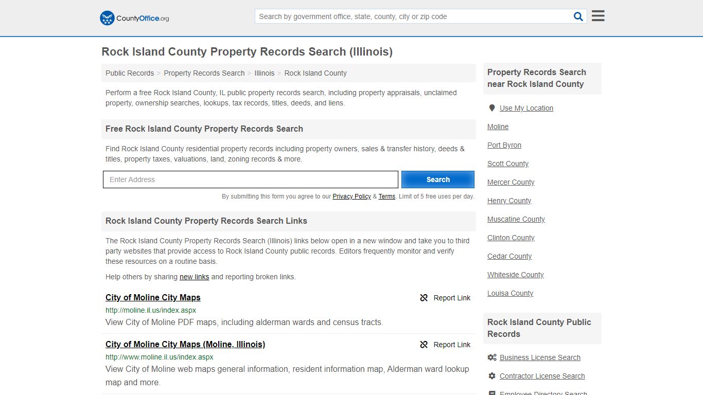 Property Records Search - Rock Island County, IL ...